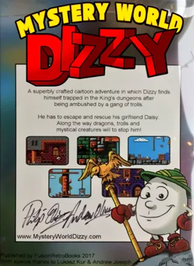 Mystery World Dizzy (World) (En,Pt,Pl) (Aftermarket) (Homebrew) box cover back